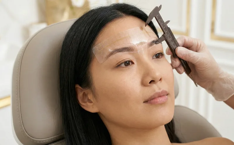 Brow mapping and measurement for precise eyebrow corrections Melbourne